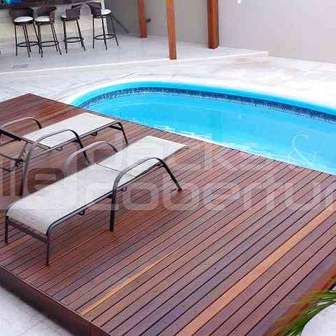 Deck Retrátil de Madeira Para Cobrir Piscina - Ville DC