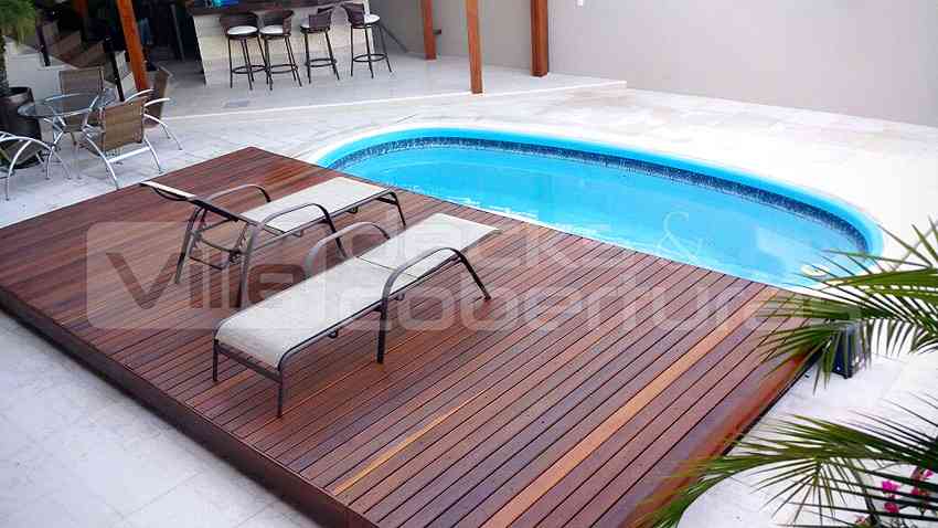 Deck Retrátil de Madeira Para Cobrir Piscina - Ville DC